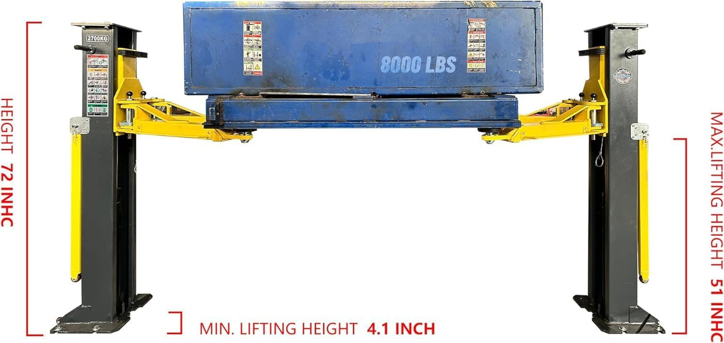 2 Post Lift 7000lbs Car Lift Two Post Car Lift Automotive Lift