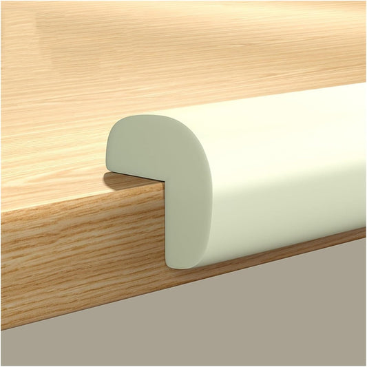 XPLKQXE Sharp Edge Safety Corner Edge Foam Padding, Edge Guards Bumpers Adhesive, Edge Corner Protector Guards for Table Edges & Sharp Corners(White-A,4pcs)