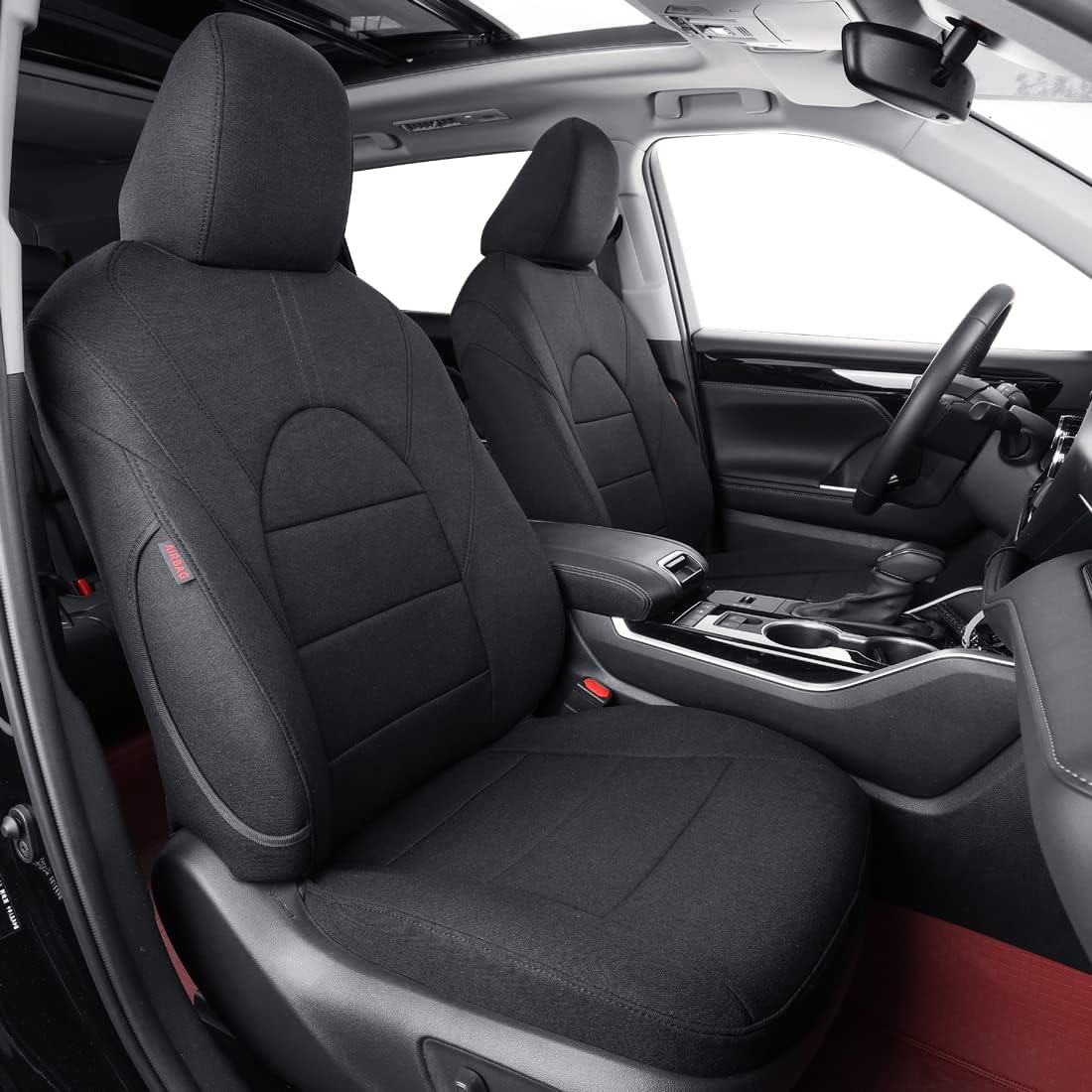 coverdream Custom Seat Covers Compatible with Select Toyota Camry Hybrid XLE,Hybrid XSE 2018 2019 2020 2021 2022 2023 Models (Black,Full Set)