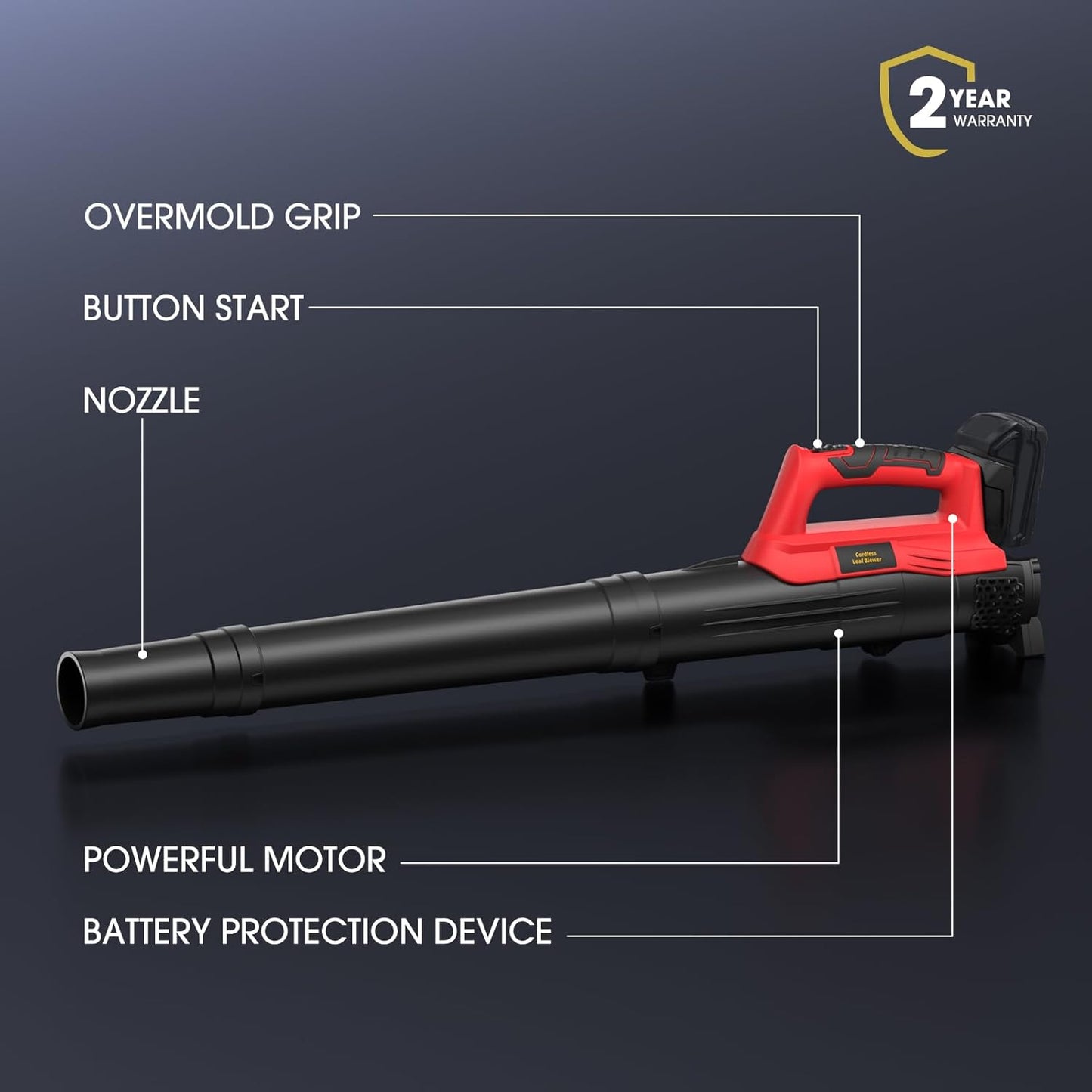 Cordless Leaf Blower for Milwaukee 18V Battery, 450CPM Electric Leaf Blower with 130MPH, Copper Motor, Handheld for Lawn Care, Yard (Battery Not Included) (Red)