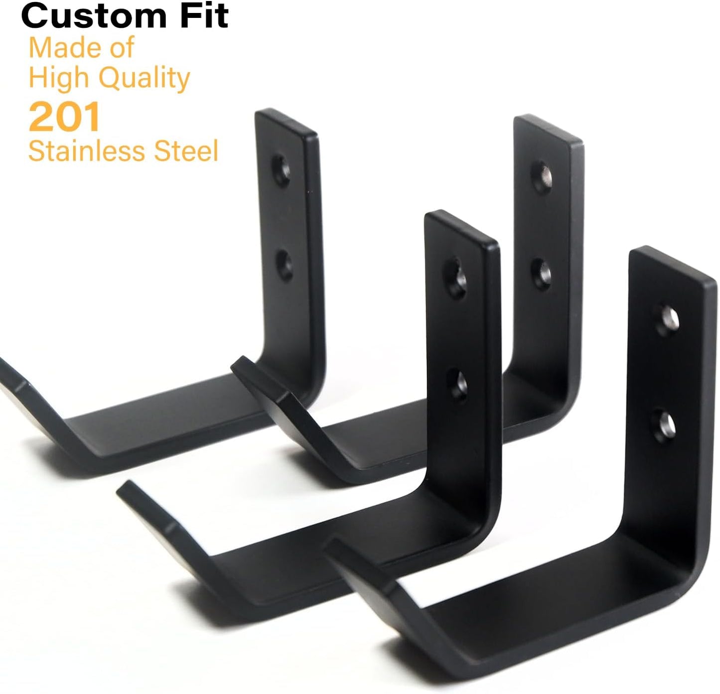 4 Packs Jack Stands Wall Mount Organizer, Heavy Duty Stainless Steel Holder Hook Fits 2 & 3 & 4 Ton Jack Stands