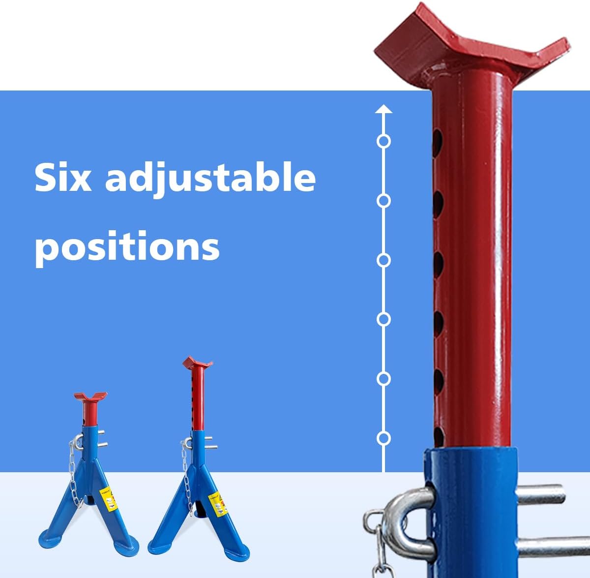 Jack Stands 6 Ton (13000 LBs) Lifting Car Stand with Security Locking Pins, Fit Use for Trucks, RV, Cars Automotive Sedans, SUV, MPV, 2 Packs