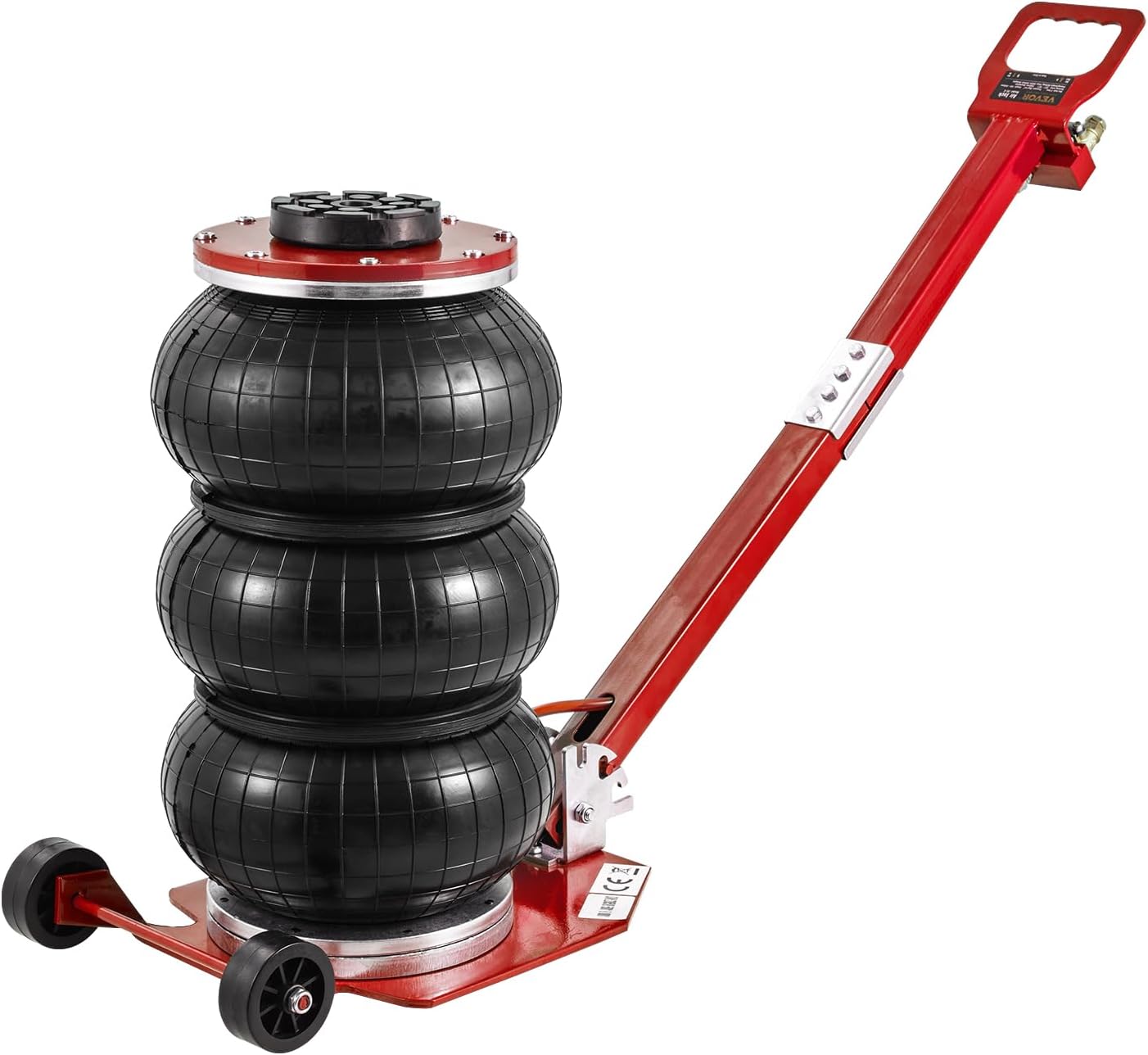 VEVOR Air Jack, 3 Ton/6600 lbs Triple Bag Air Jack, Air Bag Jack Lift Range 5.9"-15.75", Airbag Jack with Adjustable Long Handle, 3-5 S Fast Lifting for Car, Auto Shop, Garage