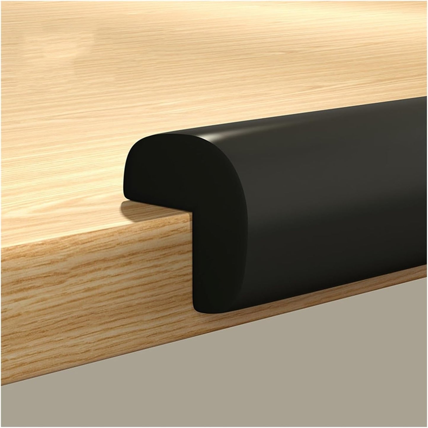 XPLKQXE Sharp Edge Safety Corner Edge Foam Padding, Edge Guards Bumpers Adhesive, Edge Corner Protector Guards for Table Edges & Sharp Corners(Black,2pcs)