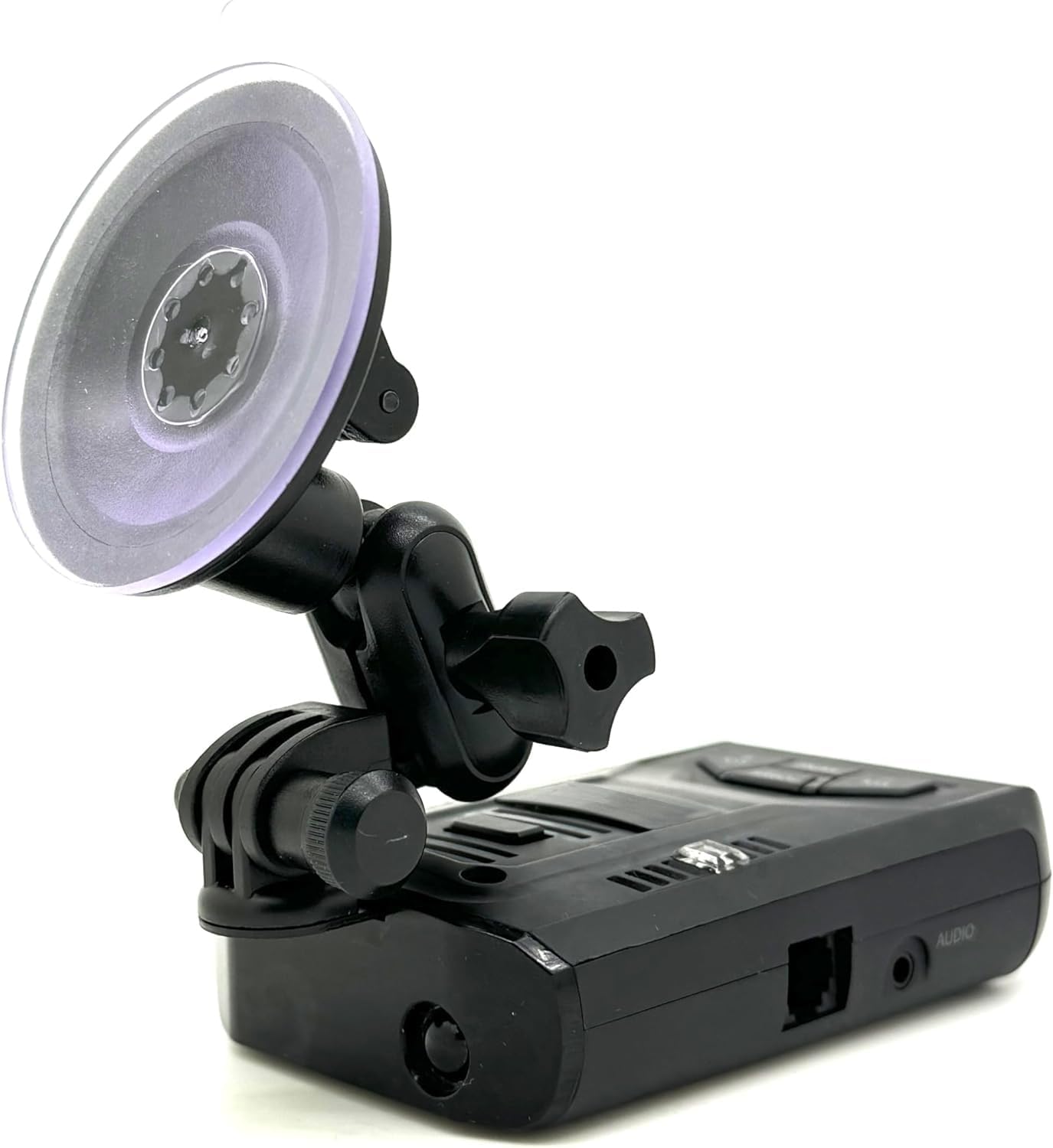 Ehnanced Dual Ball Joint Adjust Suction Cup Bracket Compatible for UNIDEN R1 R2 R3 R4 R7 R8 R9 DFR3 DFR6 DFR7 DFR8 DFR9 Radar Detector