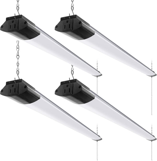 Barrina BS84 LED Shop Lights for Workshop 4FT, 84W, 10000LM, 5000K Linkable Light Fixture for Garage, Basement, Hanging or Flush Mount, ETL, 4 Packs