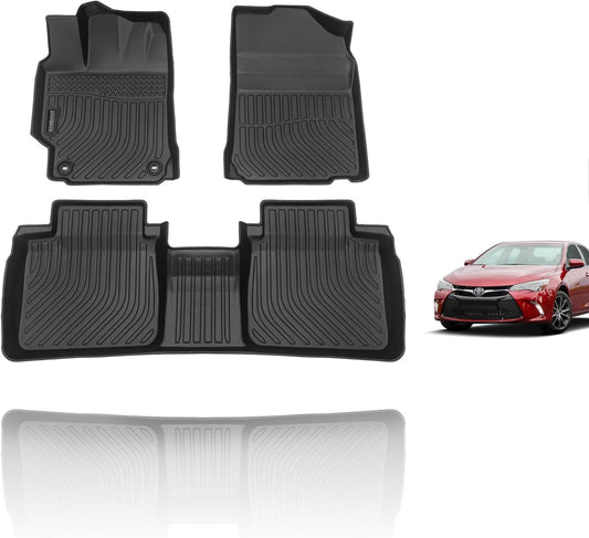 KELCSEECS Floor Mats Custom for 2012 2013 2014 2015 2016 2017 Camry Car Mats All Weather Protection Automotive Floor Liners Front& Rear Row Camry Floor Mats Accessories