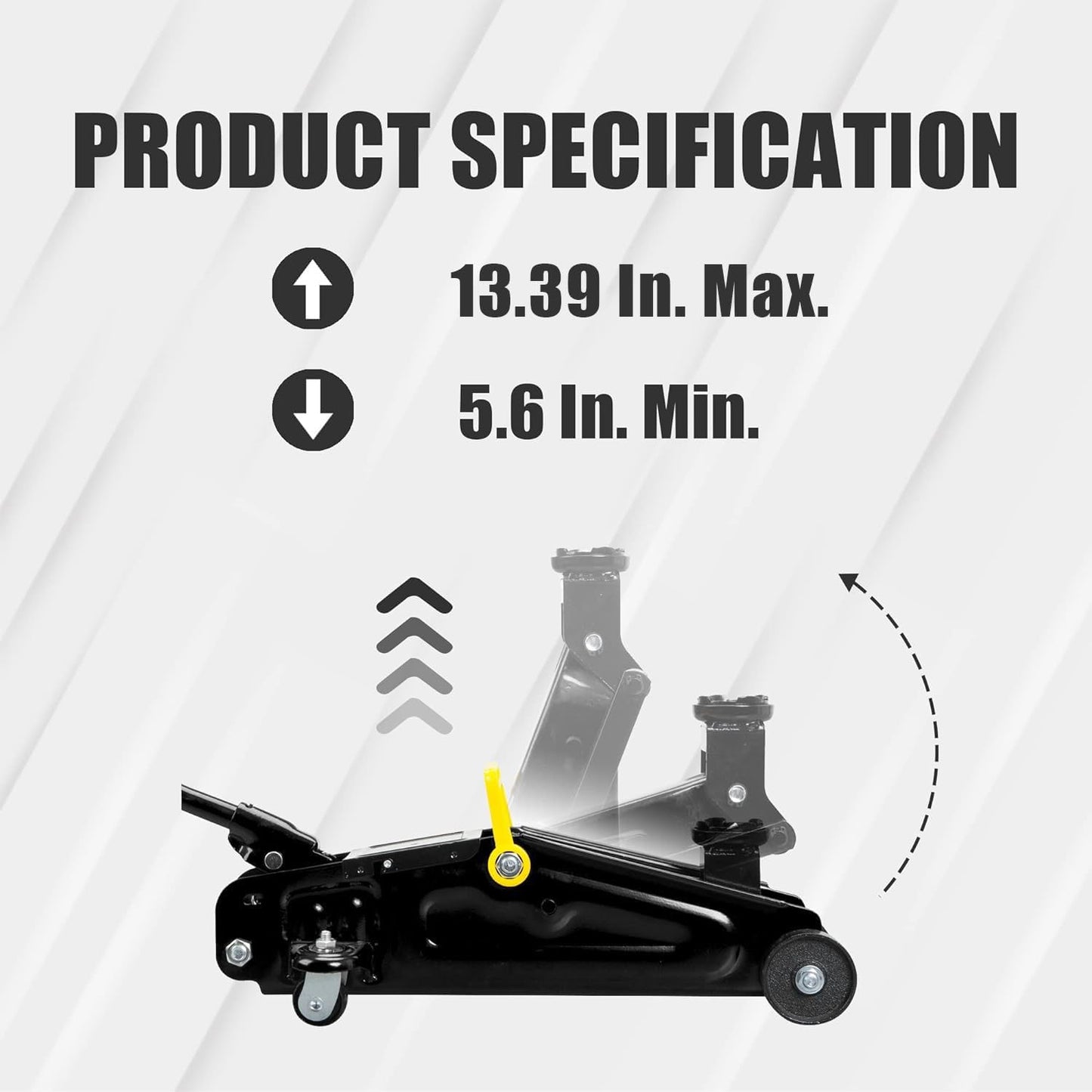 BIG RED AT82012B Torin Hydraulic Trolley Service/Floor Jack with Blow Mold Carrying Storage Case, 2 Ton (4,000 lb) Capacity, Black