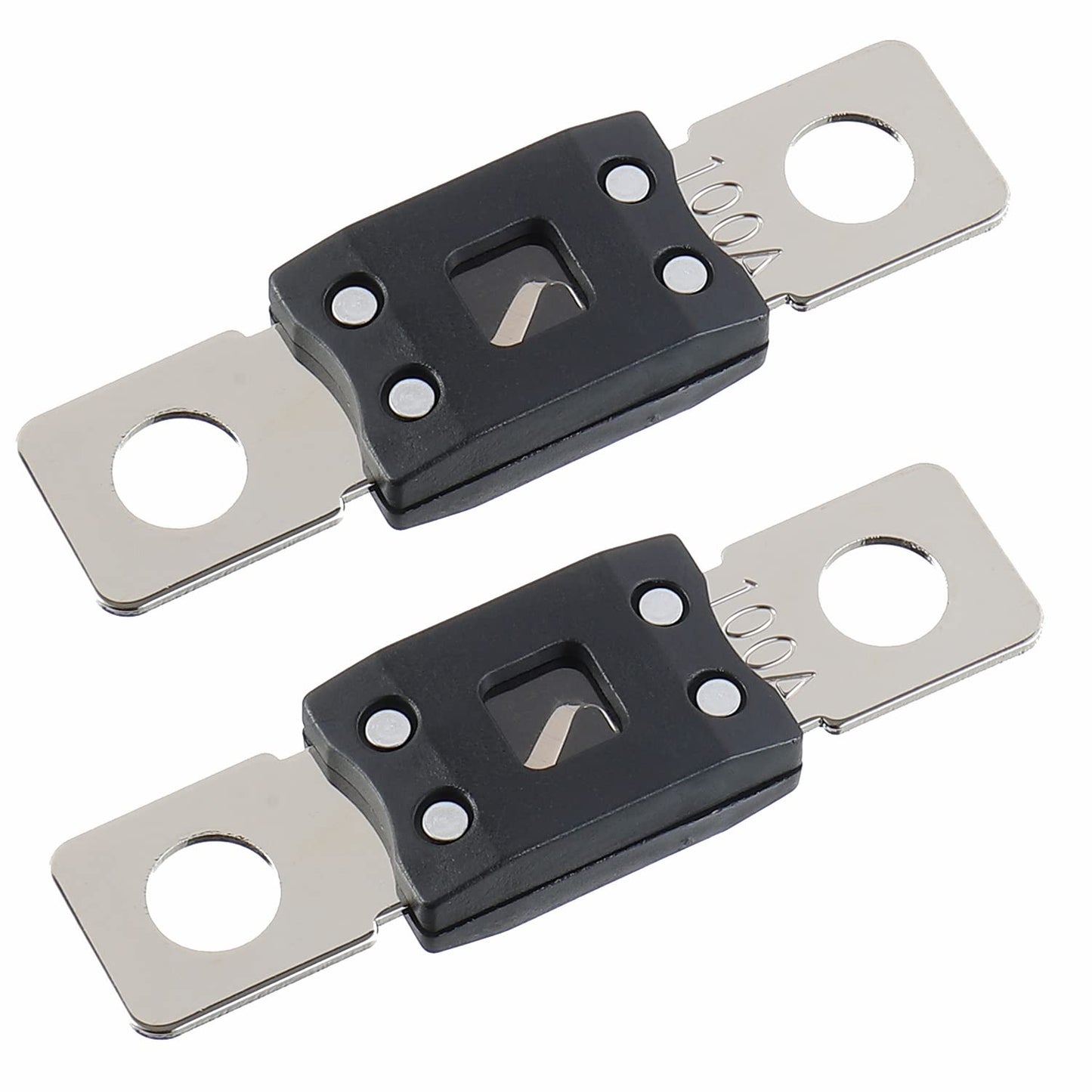 100A MEGA High Current Fuse - 100 Amp Bolt-on Fuse for Cars, Trucks, Construction Vehicles, Buses, Caravans (2 Pcs)