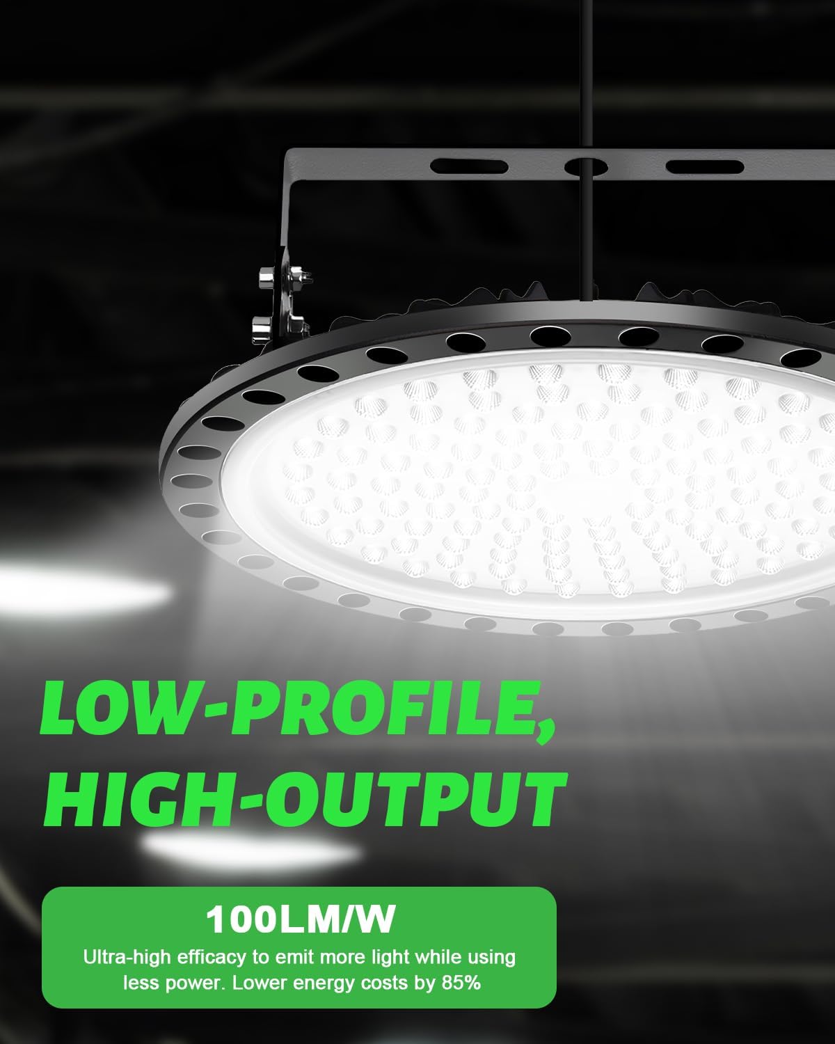 Viugreum High Bay LED Shop Lights, 500W UFO LED High Bay Light 50,000LM 120V LED High Bay Lights 5000K Daylight, Alternative to 2000W MH/HPS for Garage Workshop Barn Factory Warehouse - 20 Pack