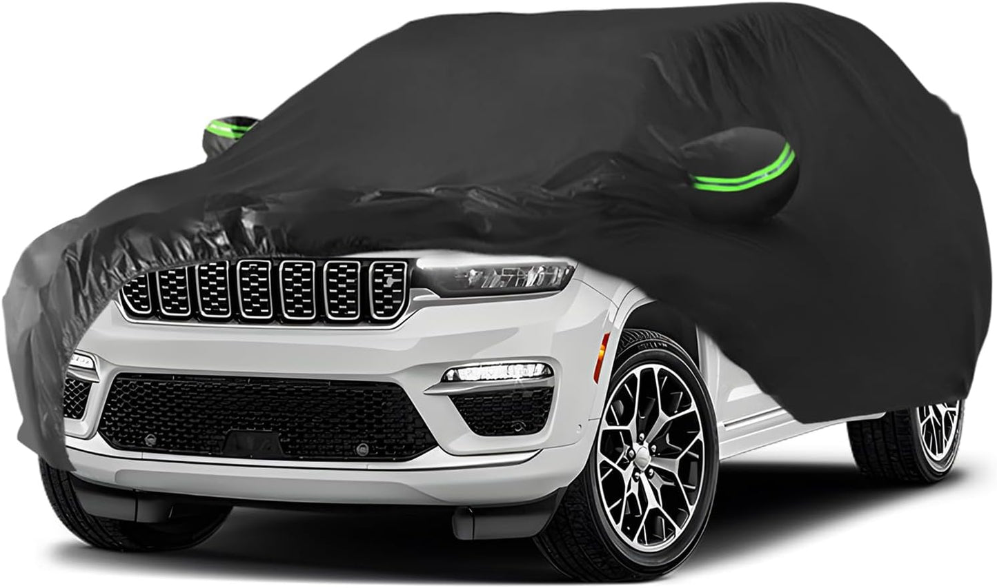Proadsy 2025 Upgrade Car Cover Compatible with Jeep Grand Cherokee 2011-2024 2025 Windproof All Weather Waterproof Sun Rain UV Dust Snow Protection Outdoor Covers