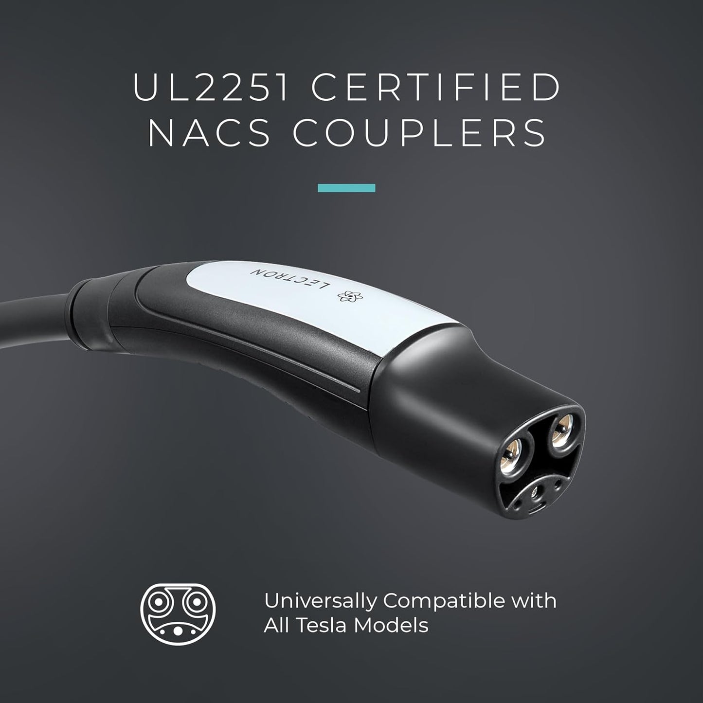 Lectron Tesla (NACS) V-Box Pro Electric Vehicle Charging Station (WiFi) 48 Amp with App Control - Level 2 EV Charger (240V) with NEMA 14-50 Plug/Hardwired Compatible with All Tesla Models S/3/X/Y