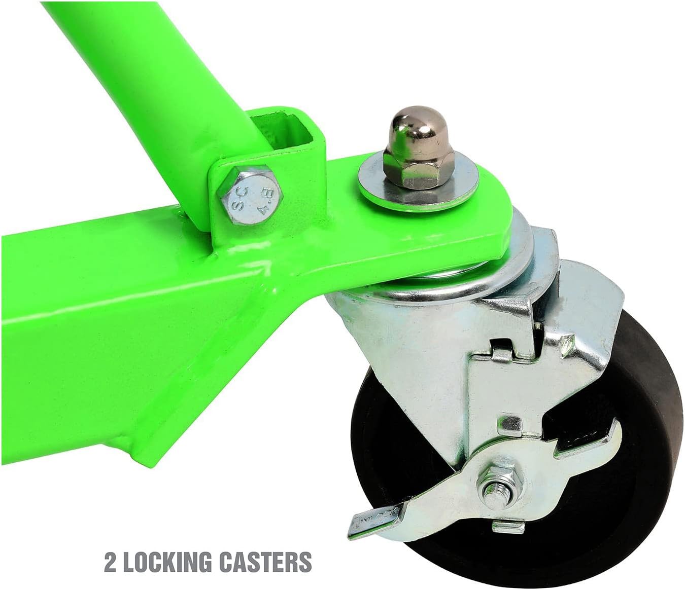 OEMTOOLS 26842 Transmission Jack, 1 Ton 2 Stage Telescoping High Lift, 37.5-76 Inch Height, Quick Assembly, Stable Hydraulic System, Heavy-Duty Construction