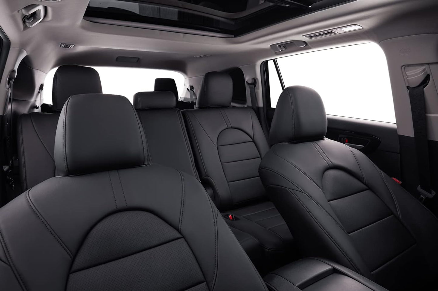 coverdream Camry Seat Covers Custom Fit for 2018-2024 Toyota Camry L LE SE SE Nightshade,Full Coverage Waterproof Leatherette Car Seat Protector (Full Set,Black)