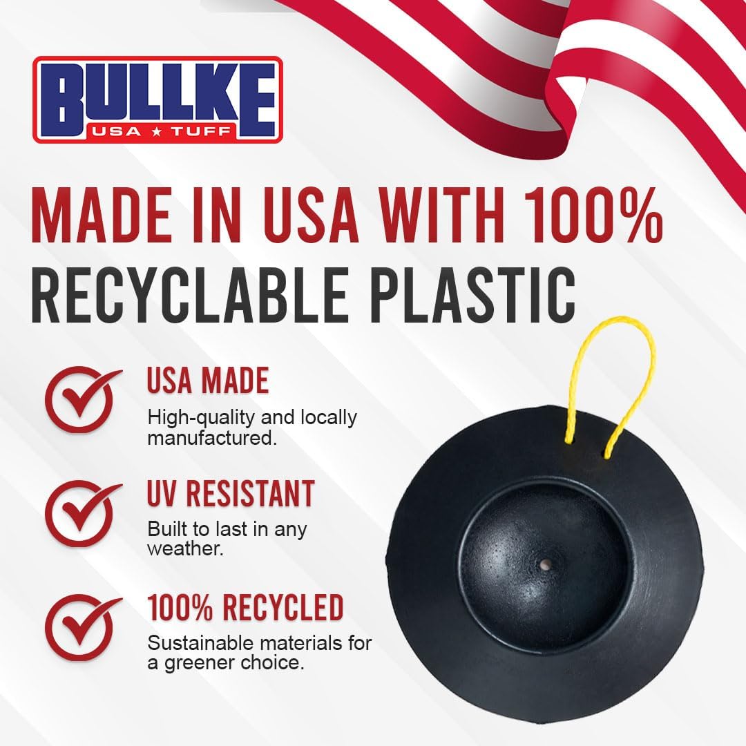 USA Made Improved Unbreakable Wheel Dock with Rope Handle – 50% Stronger Than Others – Prevents Trailer Wheel from Sinking or Moving – Easy to Store & Transport