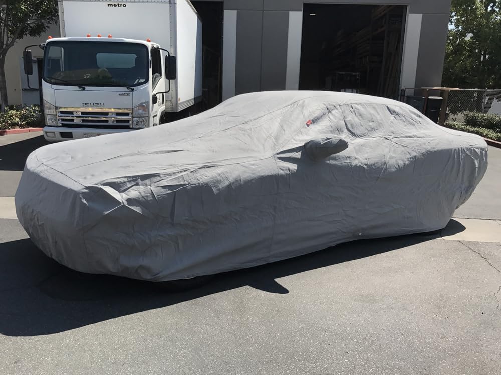 CarsCover Custom Fits for Dodge Challenger Car Cover 5 Layer Ultrashield Gray Covers (R/T, SRT, T/A, SXT, Hellcat)