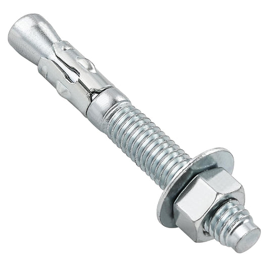 1/4x1-3/4" 50Pcs Inch Standard Fasteners for Heavy-Duty Zinc Wedge Anchors for Cement and Concrete