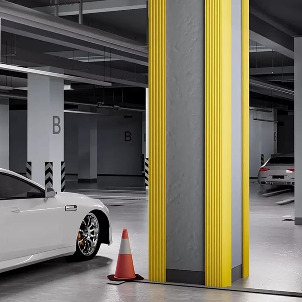 Garage Wall Corner Guards - High Resilience Sponge Corners Protectors for Parking Garages Table Corners Columns - Wall Corner Guard Kit(Size:2m-5pcs)