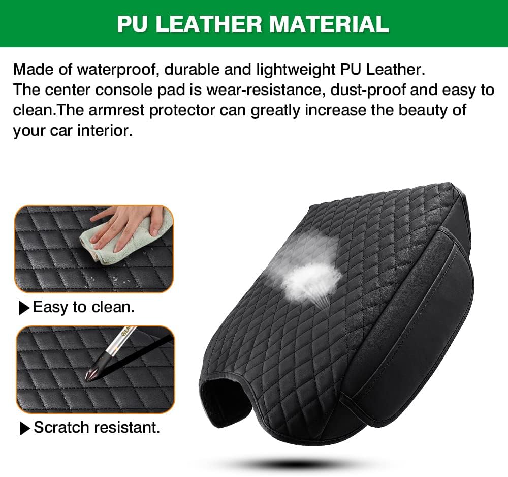 Shademax Custom Fit for Center Console Cover 2015-2020 Ford F-150 F150 / 2017-2022 F250 F350 F450 /2018-2024 Expedition Accessories Armrest Cover Cushion Pad Armrest Seat Box Protector