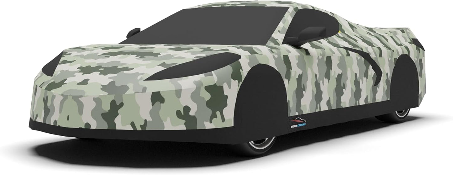 C8 Car Cover Fit for Corvette C8 Indoor and Outdoor Protection (Camouflage)