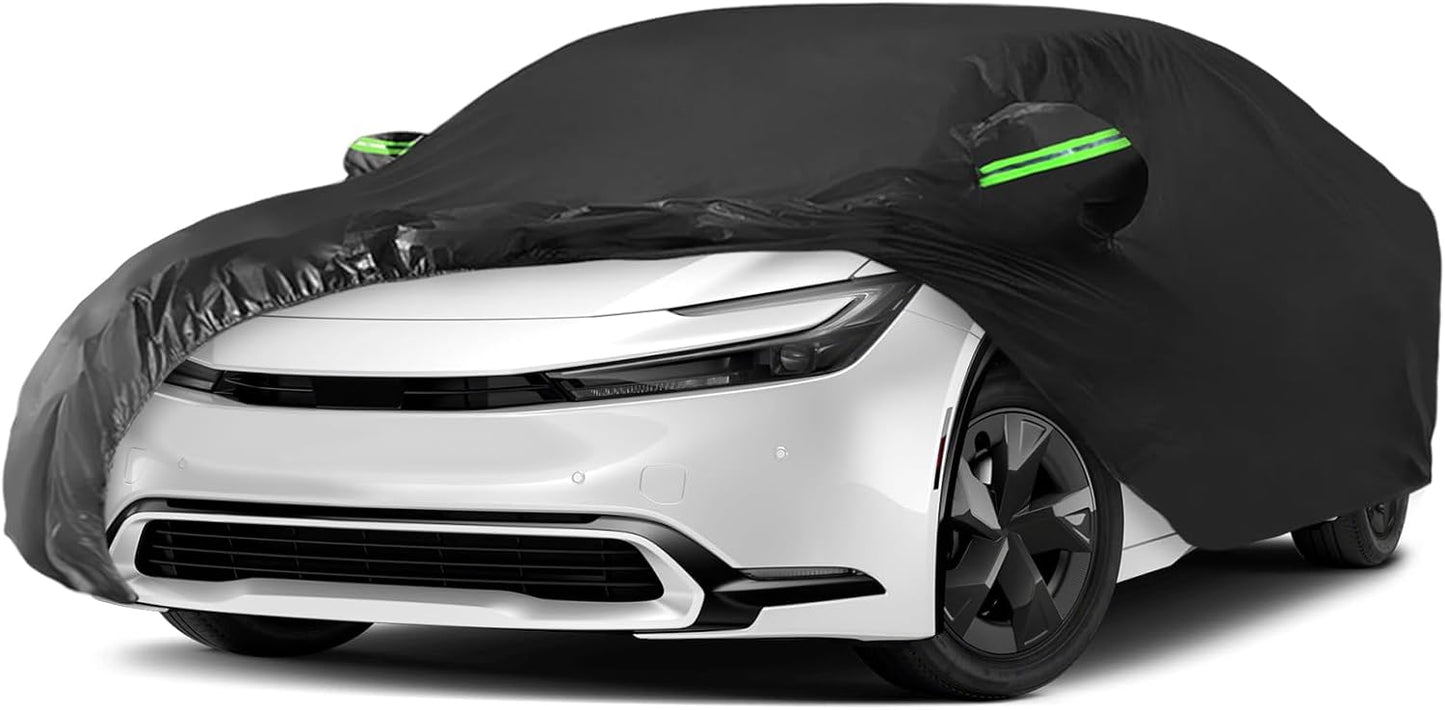 Proadsy 2025 Upgrade Car Cover Custom Fit for Toyota Prius 2023 2024 2025, Waterproof All Weather for Automobiles, Full Exterior Cover Rain Snow Sun Protector Indoor Outdoor Car Cover