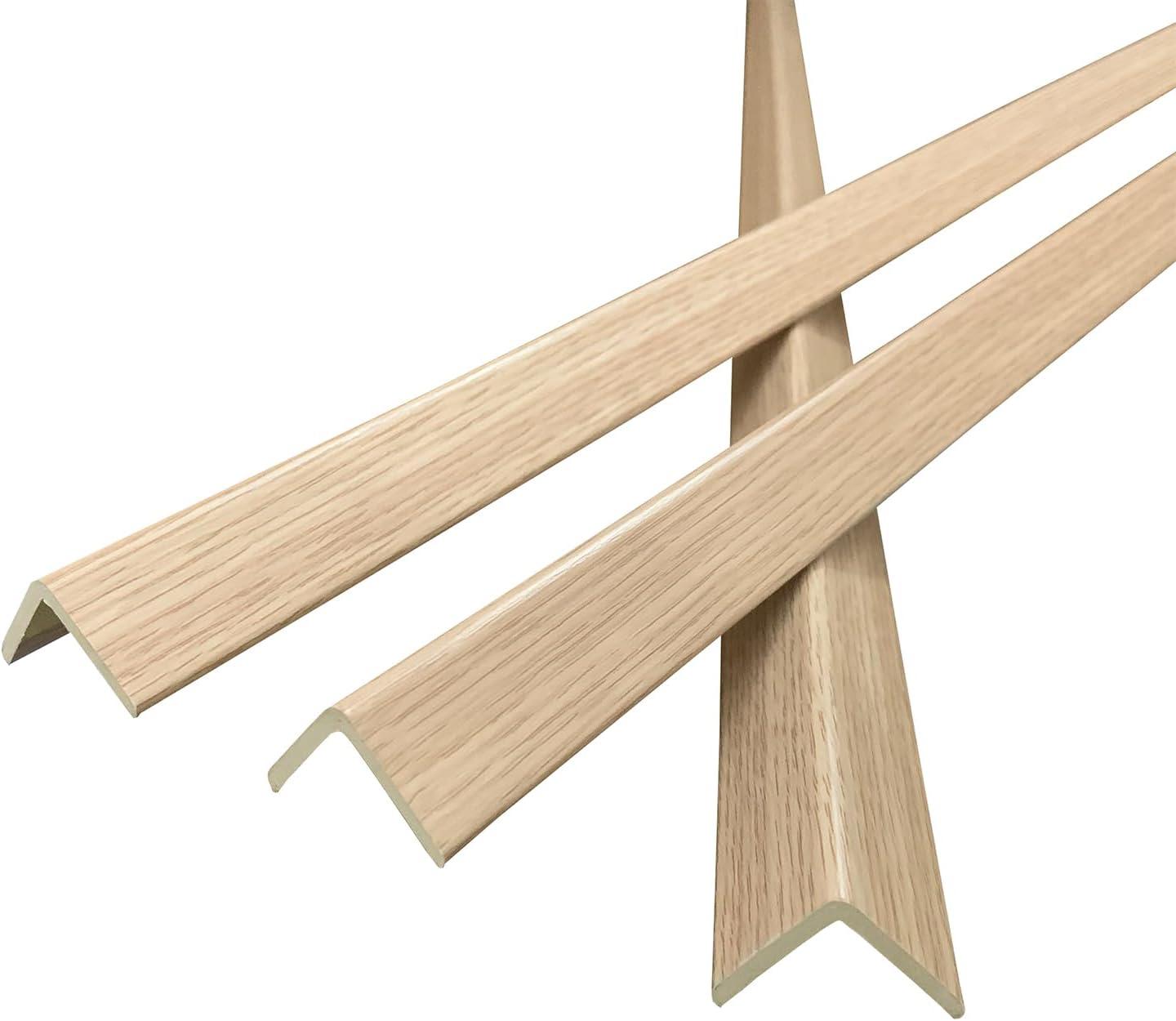 Wall Corner Protector 3PCS 45" Corner Molding Trim Oak Wood Grain Corner Trim Decorative Strips for Door and Window Frames Mirror Edges Ceramic Tiles, and Wooden Wall Edges.