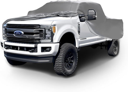 Car Covers Weatherproof Max Truck Cover & Warranty Compatible with Ford 1990-1999 F-250 Regular Cab, 8 with Camper Shell– Outdoor Cover, Prevents Theft with Cable Lock