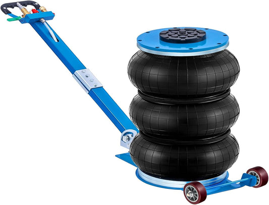 CXRCY 5 Ton Air Jack for Cars & Trucks - 11000LBS Capacity Pneumatic Airbag Jack with Adjustable Long Handle, Fast Lifting up to 16 Inch for Cars,Trucks (Blue Triple Bag Air Jack)