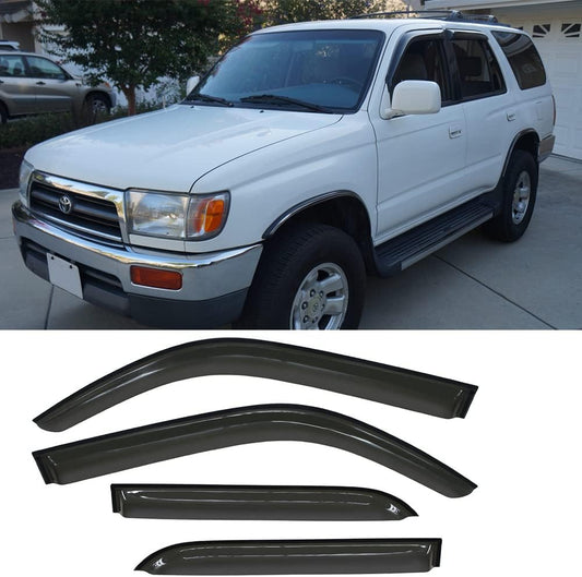 94751 Side Window Wind Vent Deflector,4pcs Outside Mount Style Shade Sun Rain Guards Set,Nice Window Visor fit for 1996-2002 Toyota 4Runner (N180)