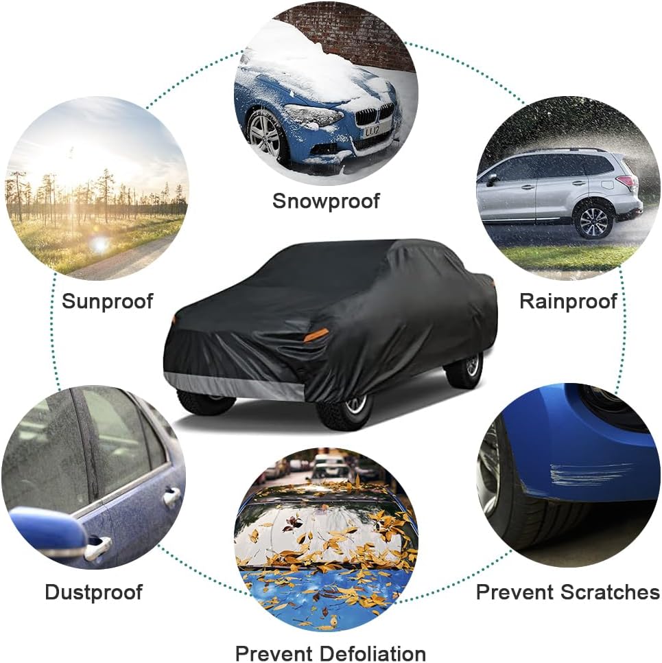 Kayme 7 Layers Truck Cover Fit GMC Canyon (2015-2025) Crew Cab/Extended Cab, Waterproof All Weather, Heavy Duty Outdoor Pickup Truck Cover Sun UV Rain Protection.