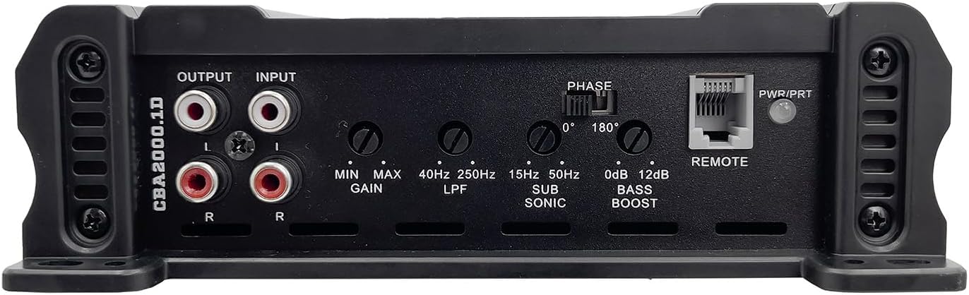 Orion Cobalt CBA2000.1D Monoblock 1-Channel Class D Amplifier for Car Subwoofer, 2000W, 2/4 Ohm Stable, Adjustable Low Pass & Subsonic Filter with Bass Boost, MOSFET Power Supply, Bass Knob Included