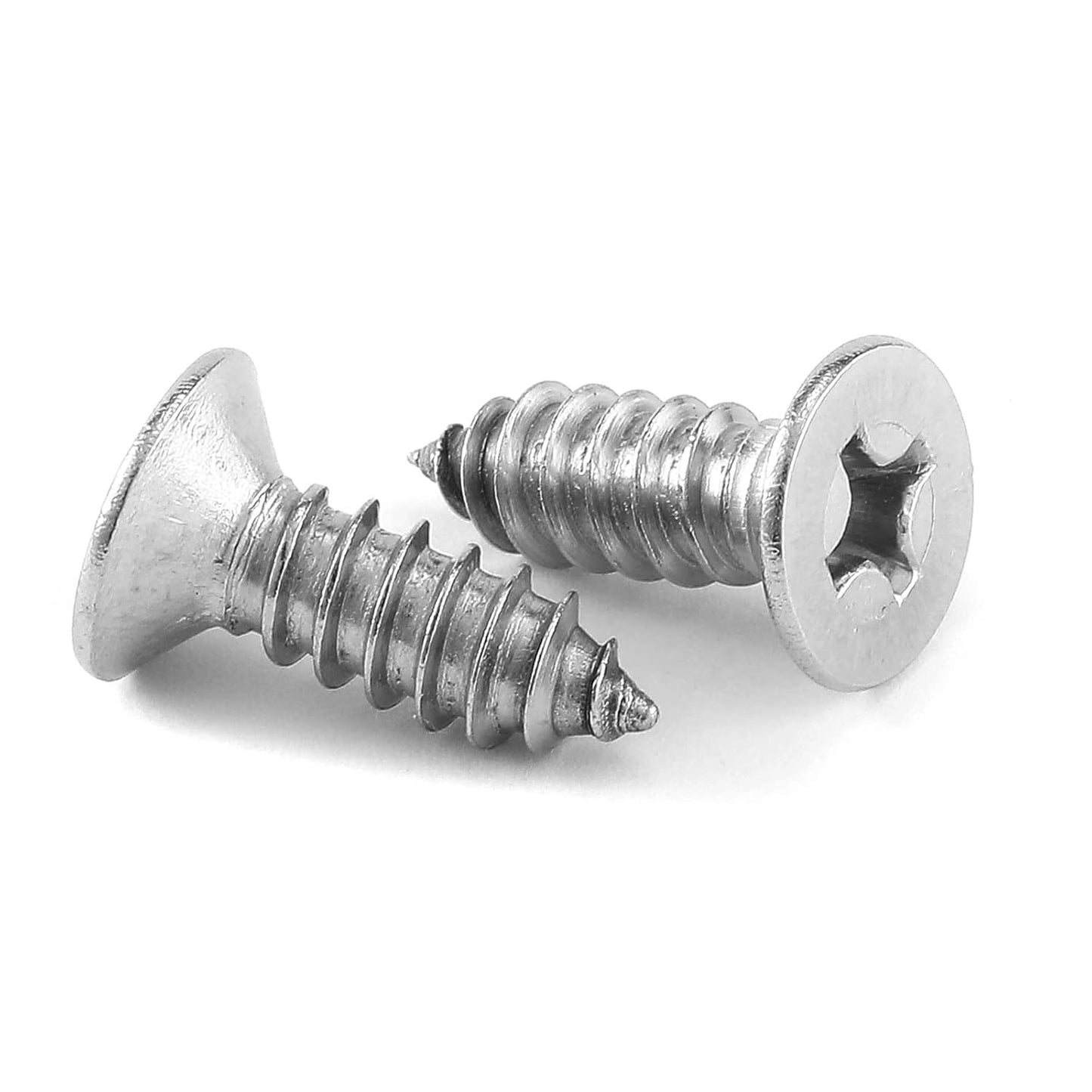 #7 x 1/2" Wood Screw 100Pcs 18-8 (304) Stainless Steel Screws Flat Head Phillips Fast Self Tapping Drywall Screws by SG TZH