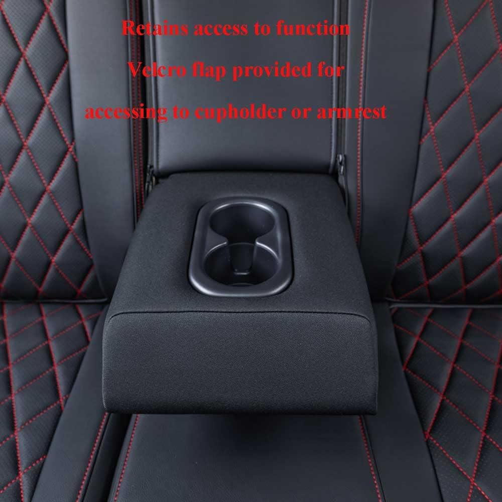 EKR Sportage Seat Covers Custom Fit for KIA Sportage Hybrid EX/SX Prestige & Plug-in Hybrid X-Line/X-Line Prestige 2023-2026 Leather Car Seat Cover Full Set-Faux Leather (Black with Red Piping)