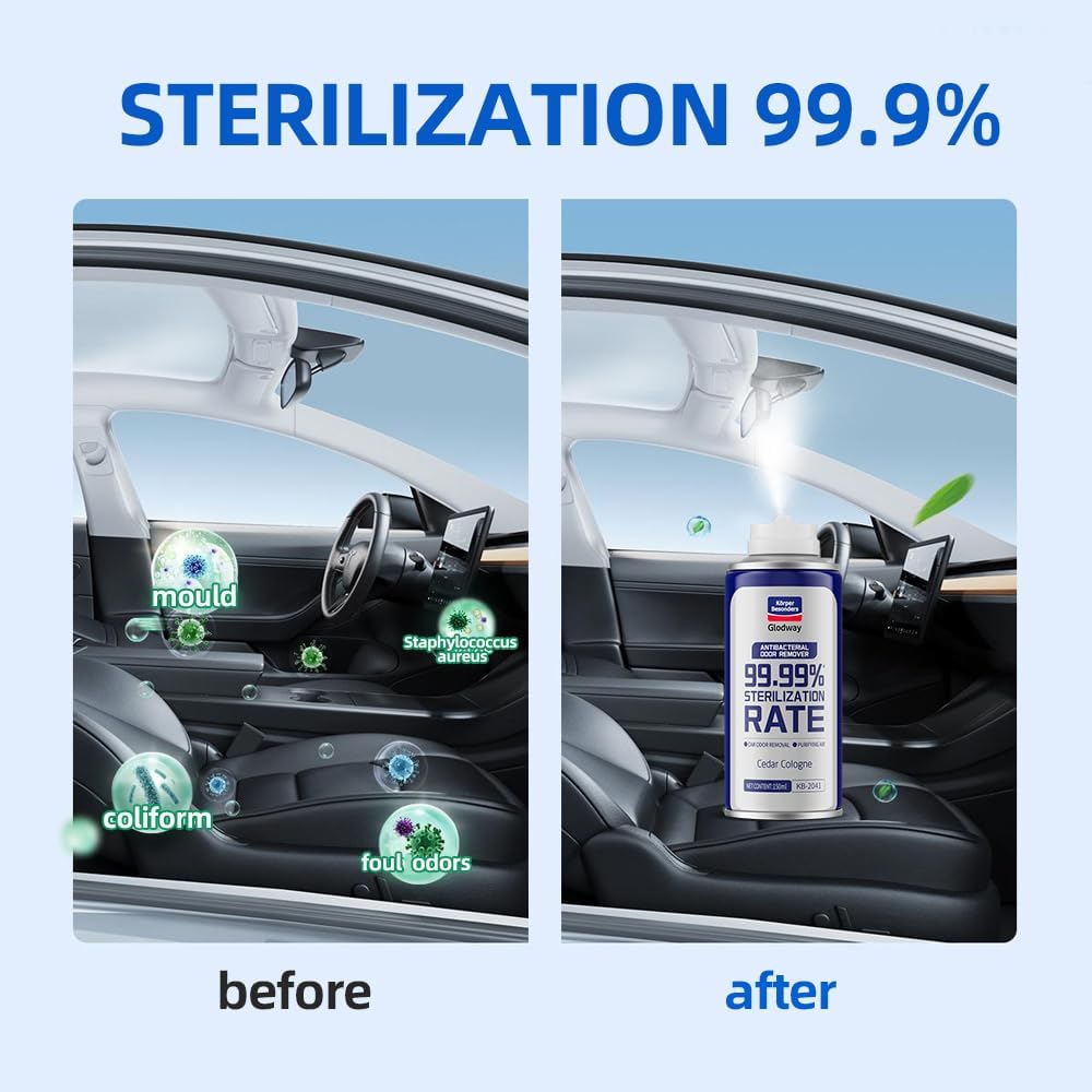 Glodway Whole Car Air Refresher Spray,Odor Eliminator Eliminates Strong Vehicle Odors,Cologne Scent-6 Ounce Spray Bottle (Plack of 3)