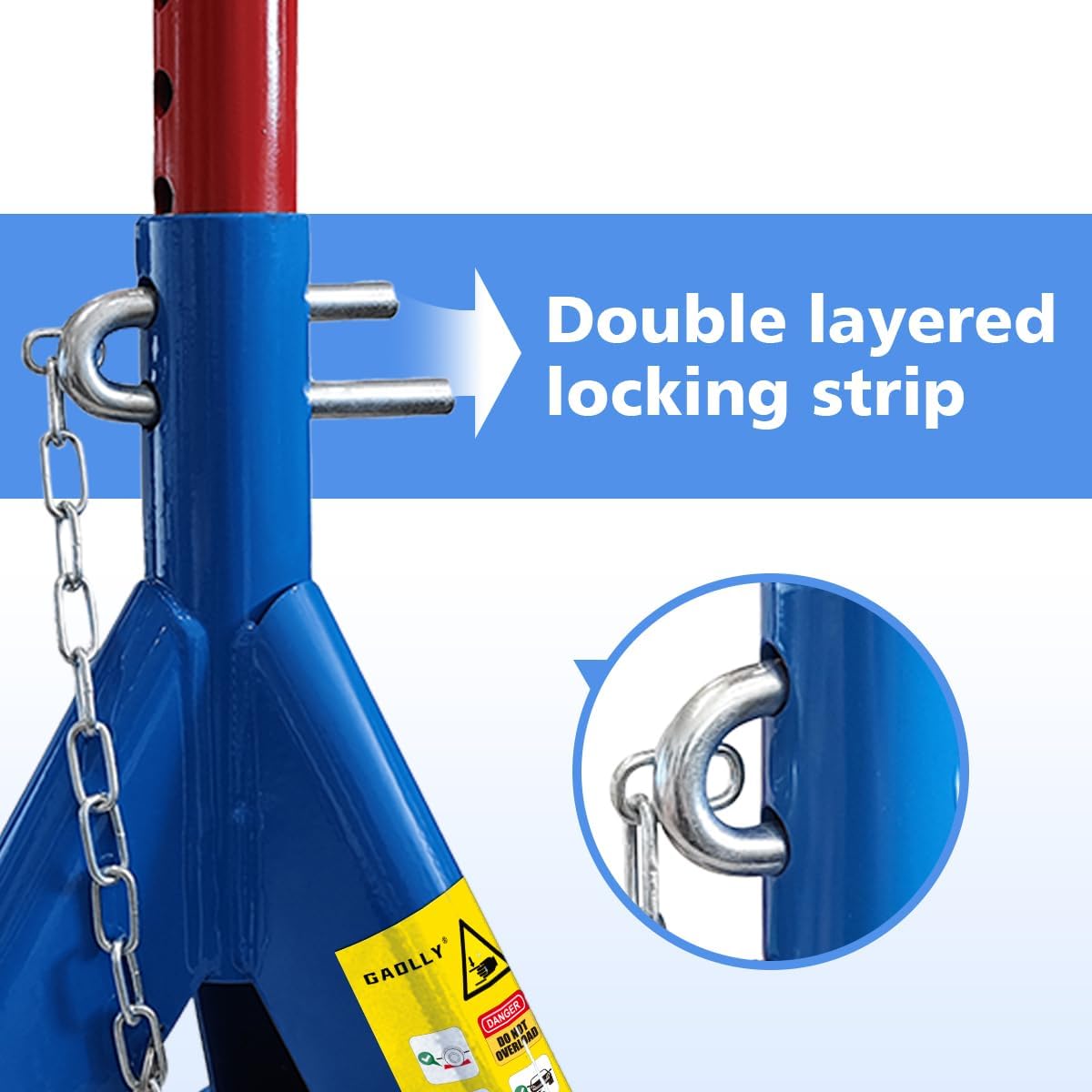 Jack Stands 6 Ton (13000 LBs) Lifting Car Stand with Security Locking Pins, Fit Use for Trucks, RV, Cars Automotive Sedans, SUV, MPV, 2 Packs