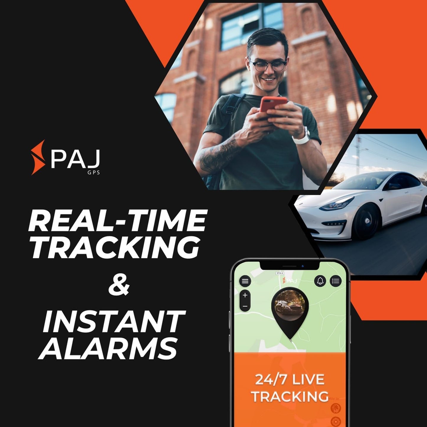 PAJ GPS Power Finder – Real-Time GPS Tracker with 90-Day Battery Life - Magnetic Mount for Cars, Trucks, Boats & Equipment, Location, Route & Speed Monitoring via 4G Network – Subscription Required