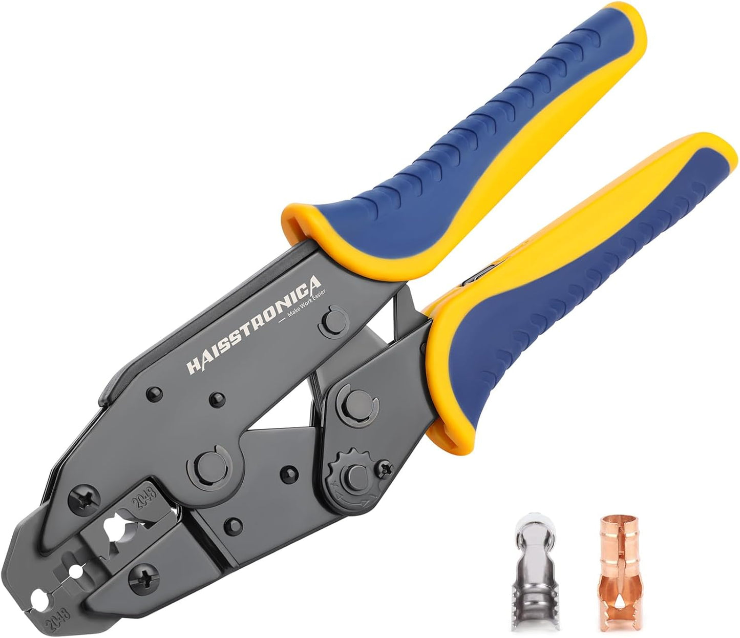 Haisstronica Crimping Tool for Spark Plug Ignition Wire,8.5mm Ratchet Wire Crimper Tool,HS-2048