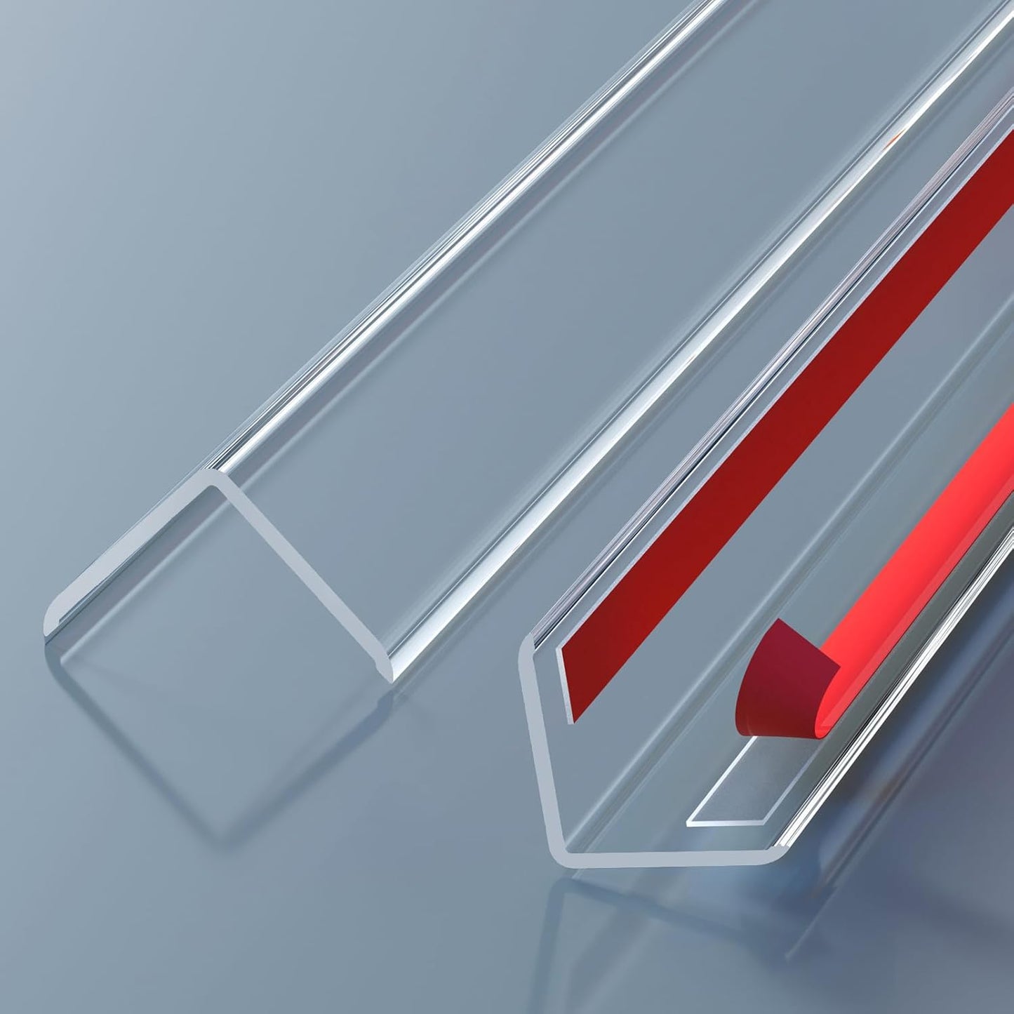 Wall Corner Protector - 2PCS, 16"x1.18" - Self Adhesive Clear Corner Protectors for Walls, Cabinet Doors, Edge Protector Trim; Easy to Install Corner Guards for Walls (40.6cm x 3cm)