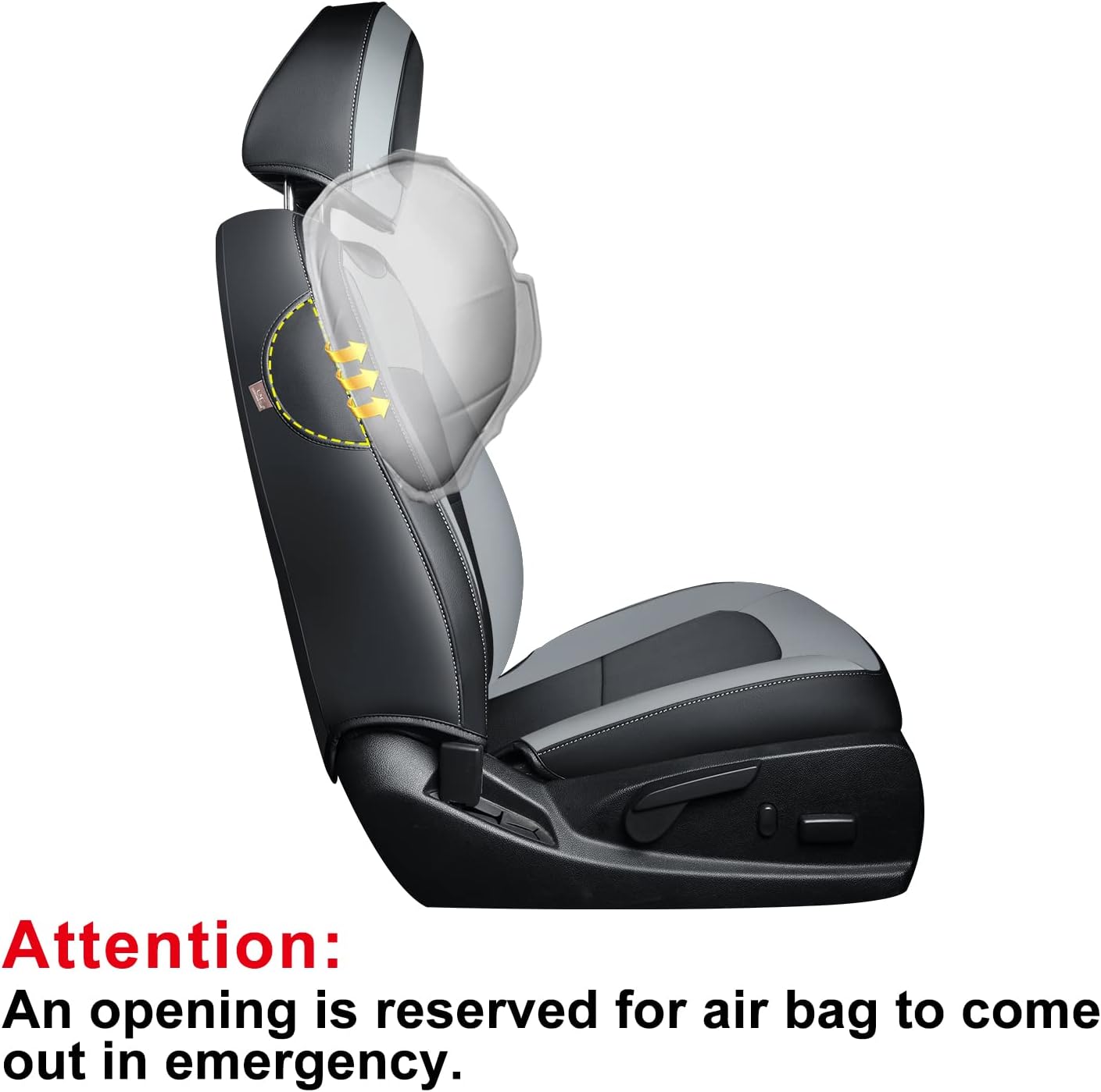 LUCKYMAN CLUB Chevy Colorado Seat Covers, fit for 2023 2024 2025 Colorado Crew Cab Z71 LT ZR2 Work Truck with Faux Leather (Black&Gray)