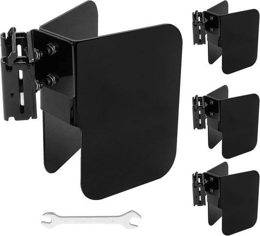 4Pack E-Track Wheel Chock for Motorcycle, E Track Dirt Bike Wheel Chocks, E-Track Accessories Hardware, Supports Tires up to 6” Wide Black