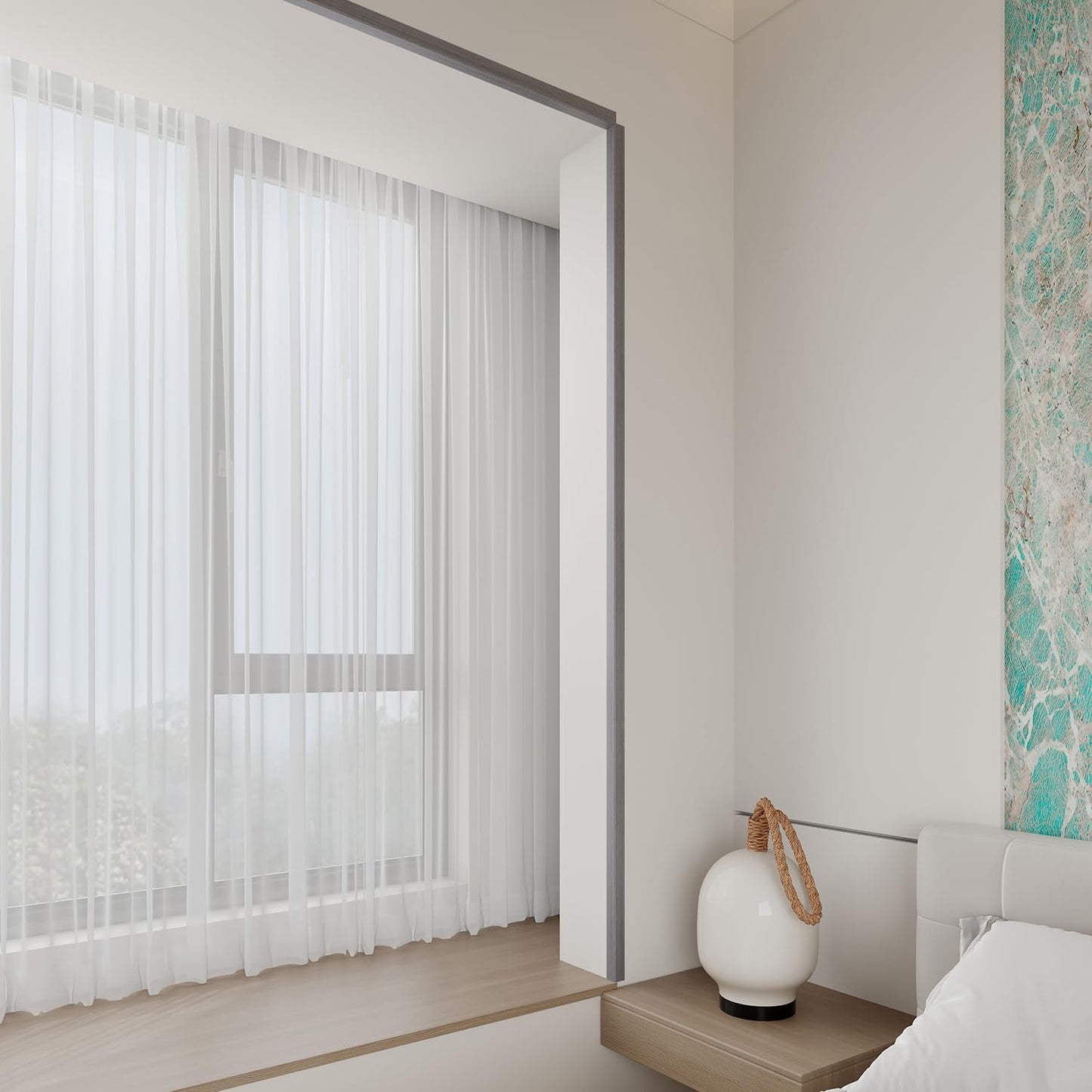 Wall Corner Protector 6PCS 45" Corner Molding Trim Grey Wood Grain Corner Trim Decorative Strips for Door and Window Frames Mirror Edges Ceramic Tiles, and Wooden Wall Edges.