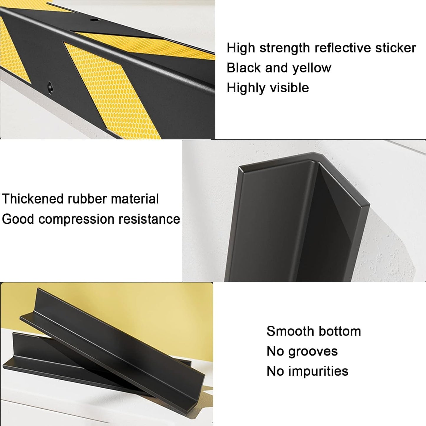 Parking Garage Wall Protector Corner Guard, 1cm Thick Rubber Column, Anti-Scratch Goods Lift Entrance Protection, Garage Wall Corner Guard for Parking Garages