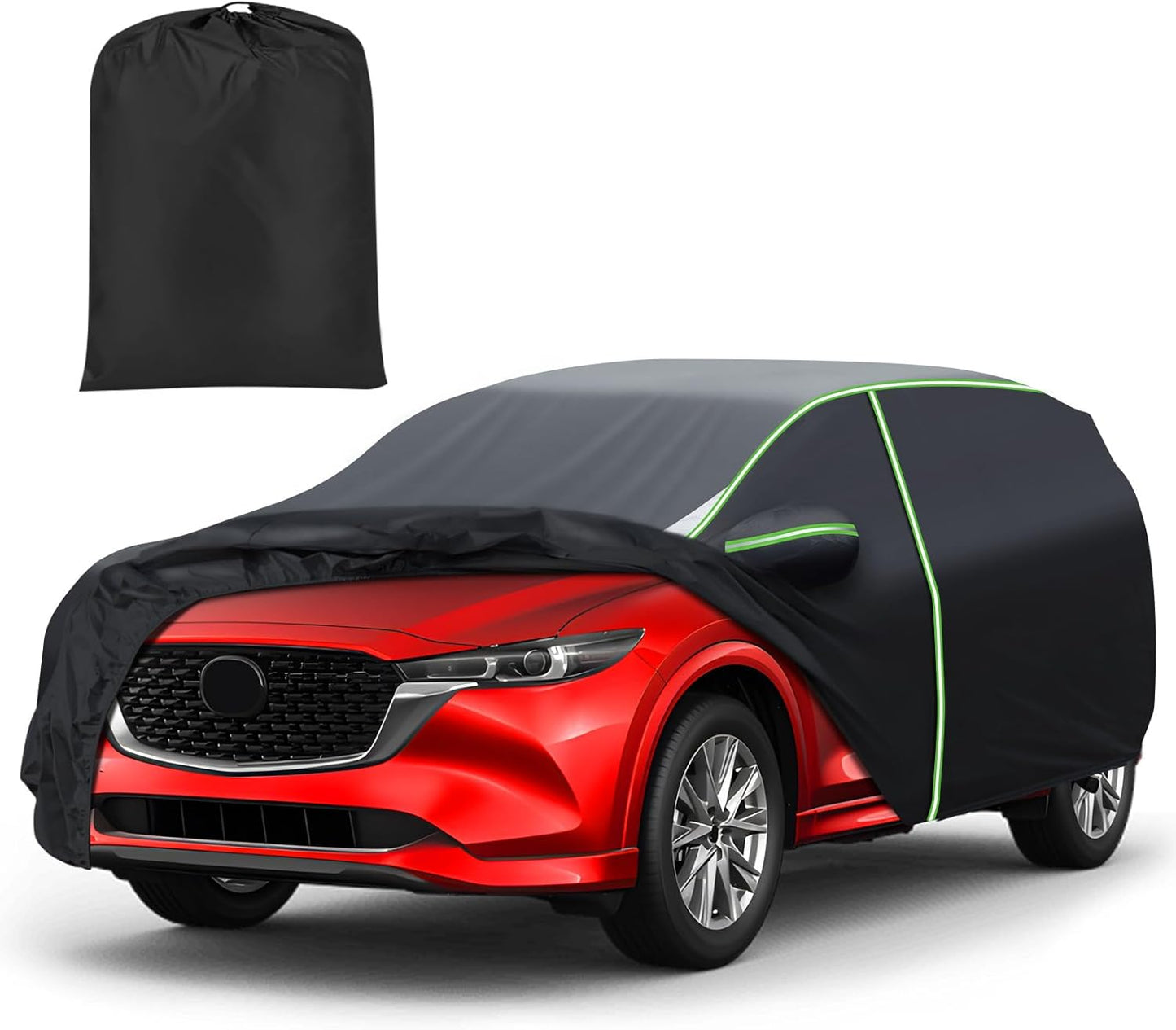 Mixsuper Liner Car Cover for Mazda CX-5 2013-2026 / Mazda CX-50 2023-2026, 7 Layers Full Car Cover All Weather Car Covers for CX5 CX50, Waterproof Outdoor Cover with Zipper Door Reflective Strips