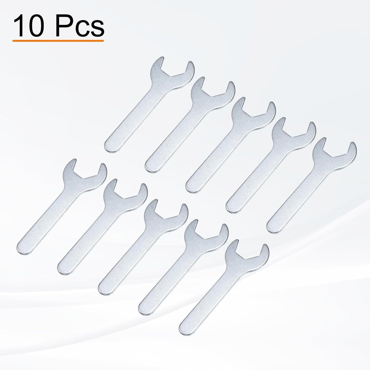 HARFINGTON 10pcs Small Wrench 25x126x2.8mm Metric U-Shaped Single Open Ended Spanner Super Thin Flat Head Galvanizing Wrench for Automotive Repair Furniture Assembly