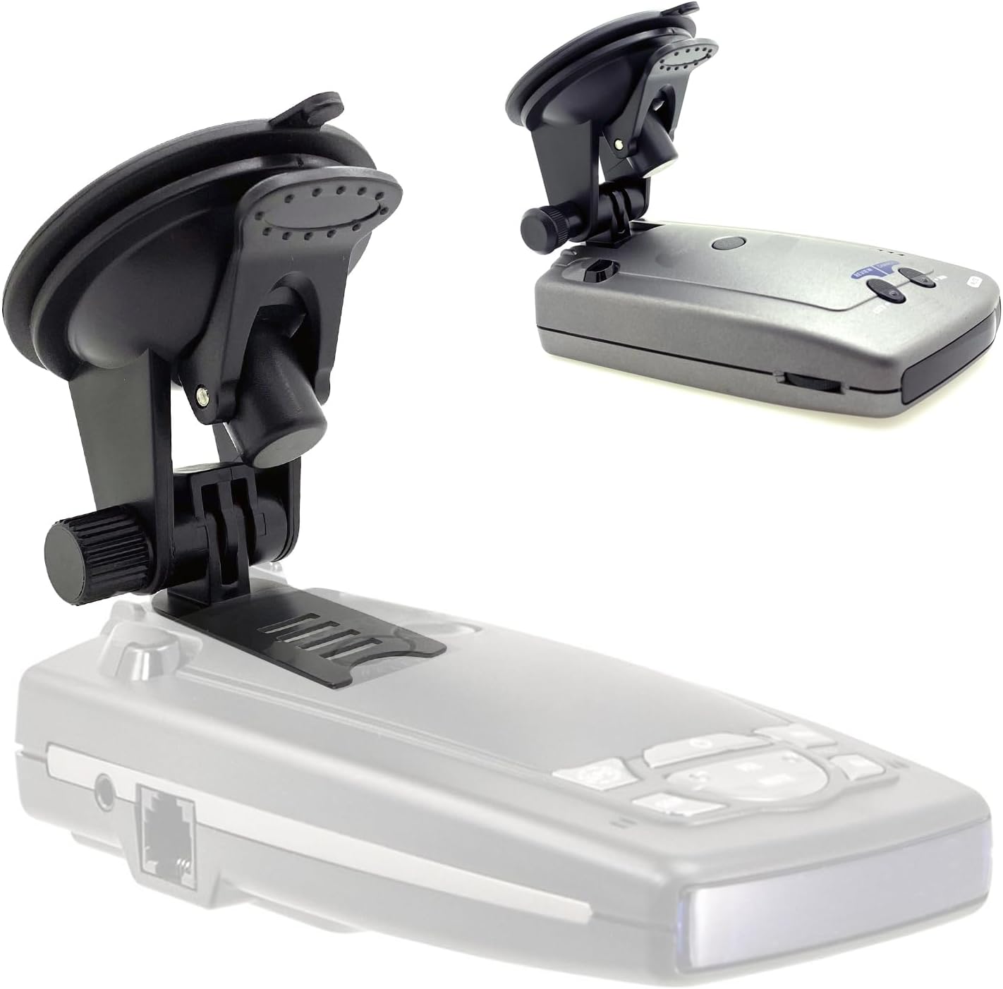 ChargerCity Hot Weather Resistant Suction Windshield Suction Cup Mount Compatible only with ES-Cort Passport 9500 8500 7500 Solo S2 S3 S4 Radar Detectors (Please Verify Compatibility in Detail)