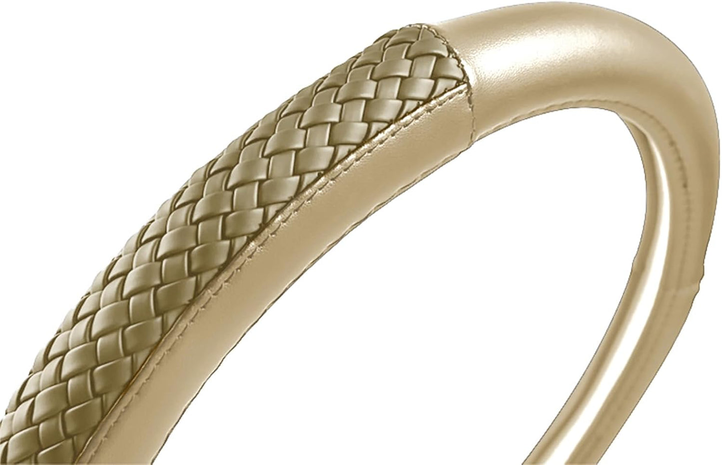 Flying Banner car Steering Wheel Cover Faux Leather Massage Universal fit 3D Honeycomb Hole Anti-Slip Sporty 15 Inches (Tan Tan)