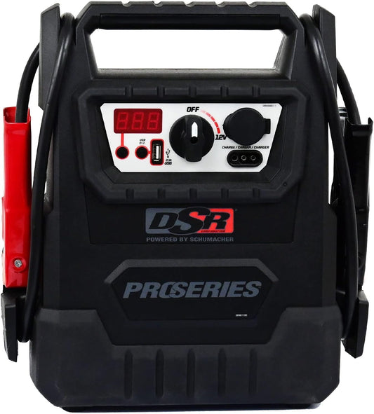 Schumacher Electric DSR ProSeries Car Battery Jump Starter, Maintainer & Portable Power Station - 12V 2000 Peak Amps & 400 Cranking Amps - with DC & USB Charging Ports - DSR157