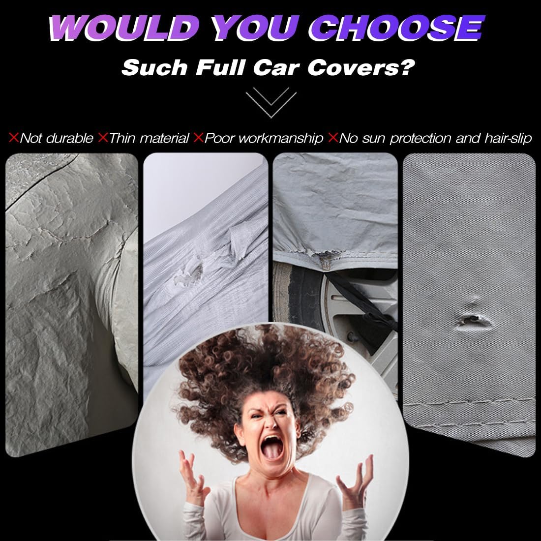 KEYOOG Universal Waterproof Heavy Weight Full Car Covers, Fit Sedan, All Weather, Outdoor Full Cover Weatherproof UV Sun Protection Snow Dust Storm Resistant with PEVA Cotton, for Cars Up to 182"