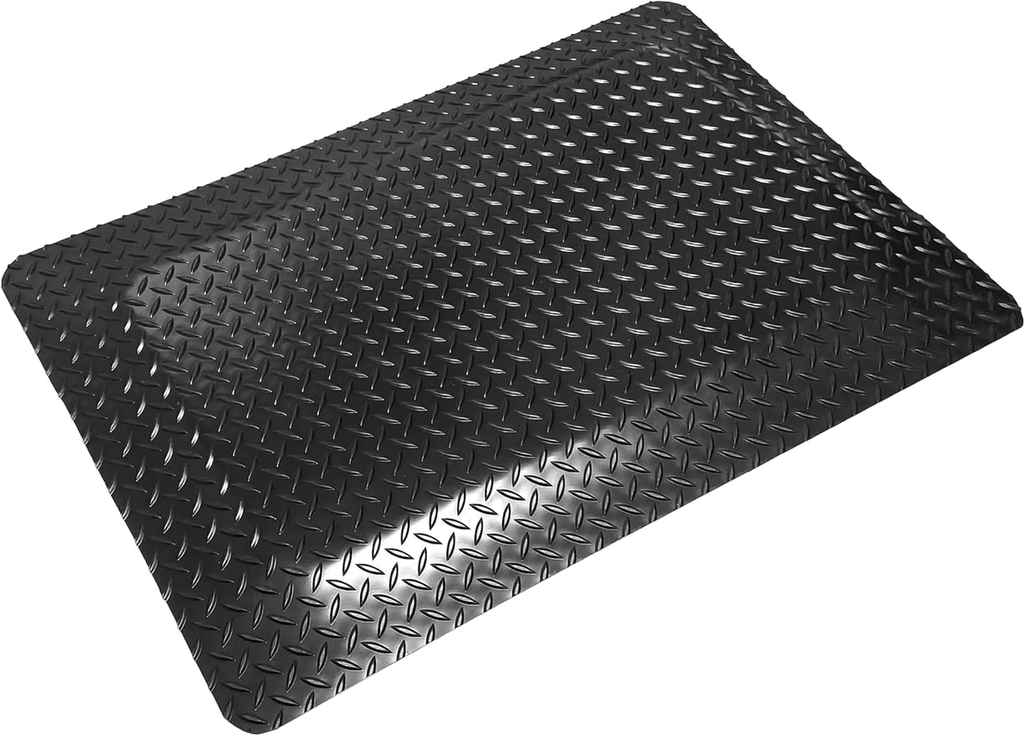 Rhino Mats, American Classic Diamond Anti-Fatigue Mats, Industrial Ergonomic Comfort Standing Mat for Work, Home, Garage, Office, Kitchen or Anywhere (Black 1" Thick, 2 FT. x 9 FT.)
