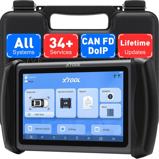 XTOOL IP616 V2.0 OBD2 Scanner Diagnostic Tool with 34+ Resets, Lifetime Free Update Scanner for Car, CAN FD & DoIP, ECU Configuration, Full Systems Scan Tool, Android 10